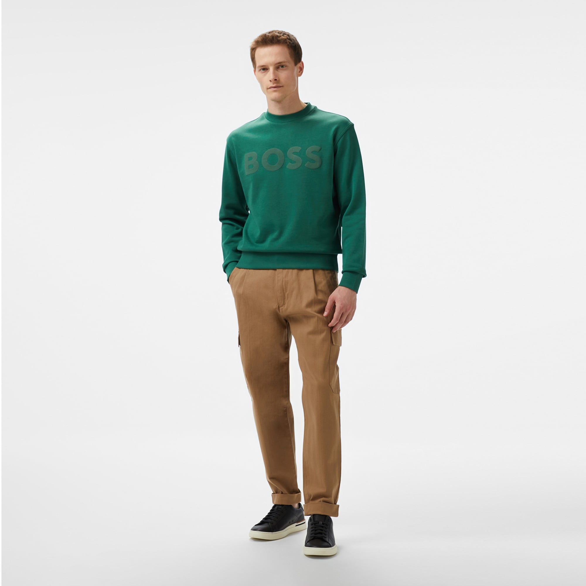 Boss Erkek Yeşil Sweatshirt