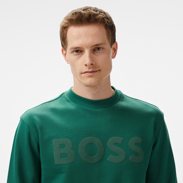  Boss Erkek Yeşil Sweatshirt