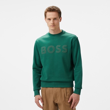  Boss Erkek Yeşil Sweatshirt