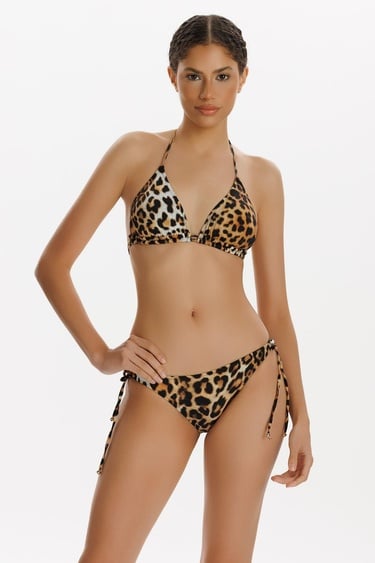  ZEKİ JULIANUS LEOPAR ÜÇGEN BİKİNİ TAKIM