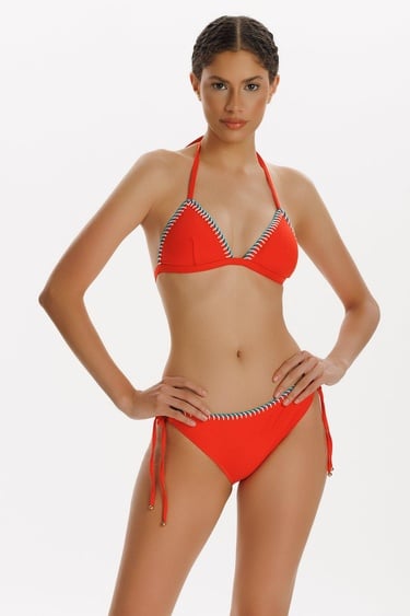  ZEKİ COMETA İŞLEMELİ ÜÇGEN BİKİNİ TAKIMI