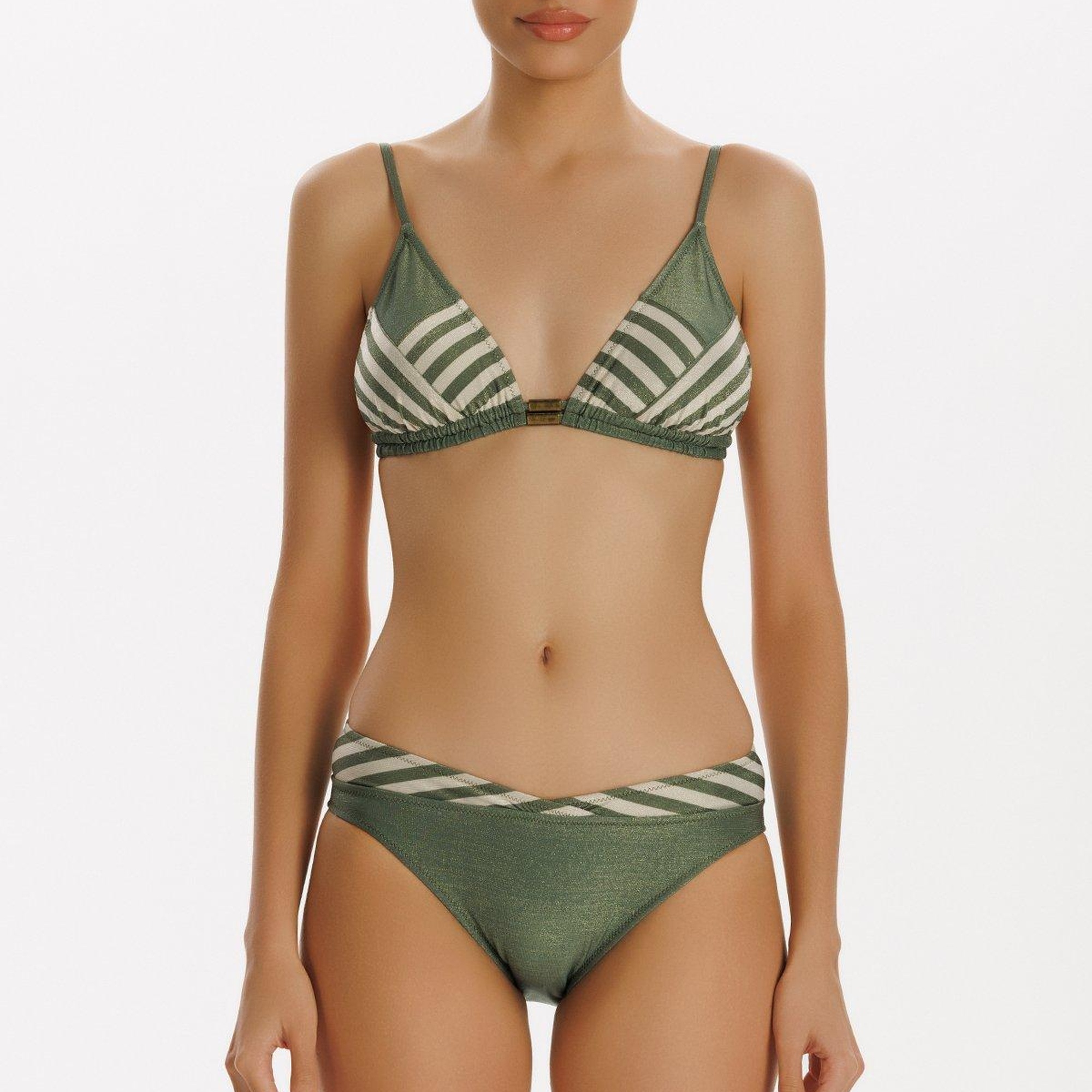 ZEKİ LUMINOSSA DESENLİ ÜÇGEN BİKİNİ TAKIM