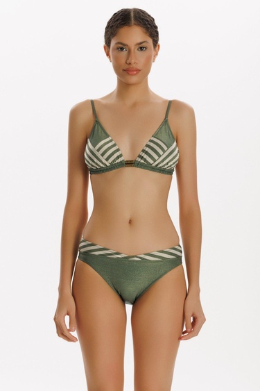  ZEKİ LUMINOSSA DESENLİ ÜÇGEN BİKİNİ TAKIM