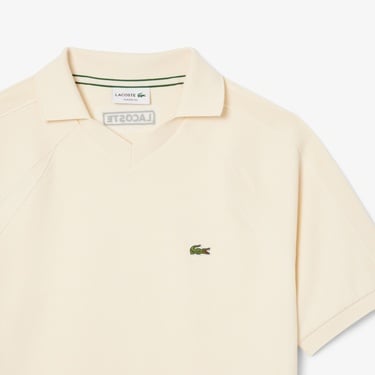  Lacoste Erkek Classic Fit Krem Polo