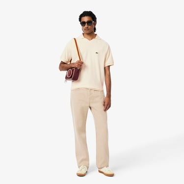  Lacoste Erkek Classic Fit Krem Polo