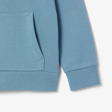  Çocuk Kapüşonlu Baskılı Mavi Sweatshirt