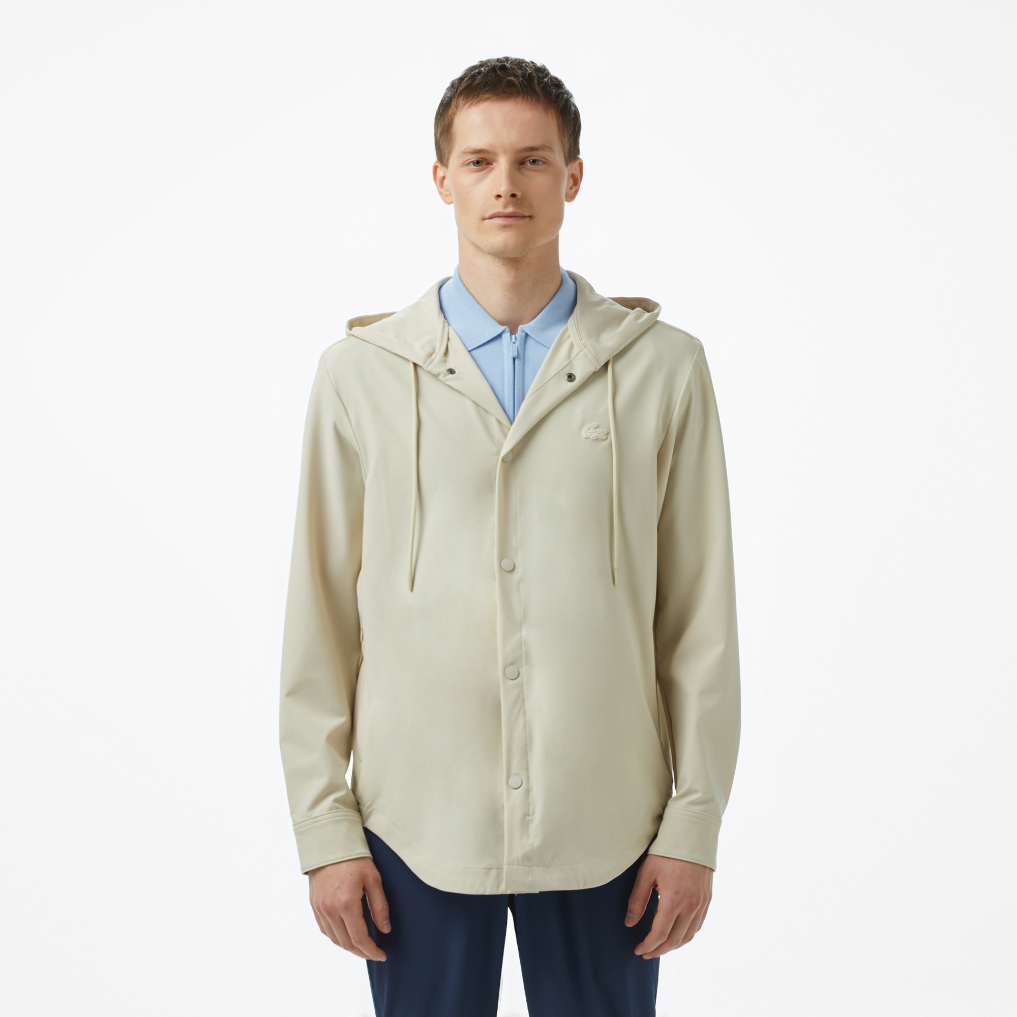 Lacoste Erkek Regular Fit Kapüşonlu Bej Ceket