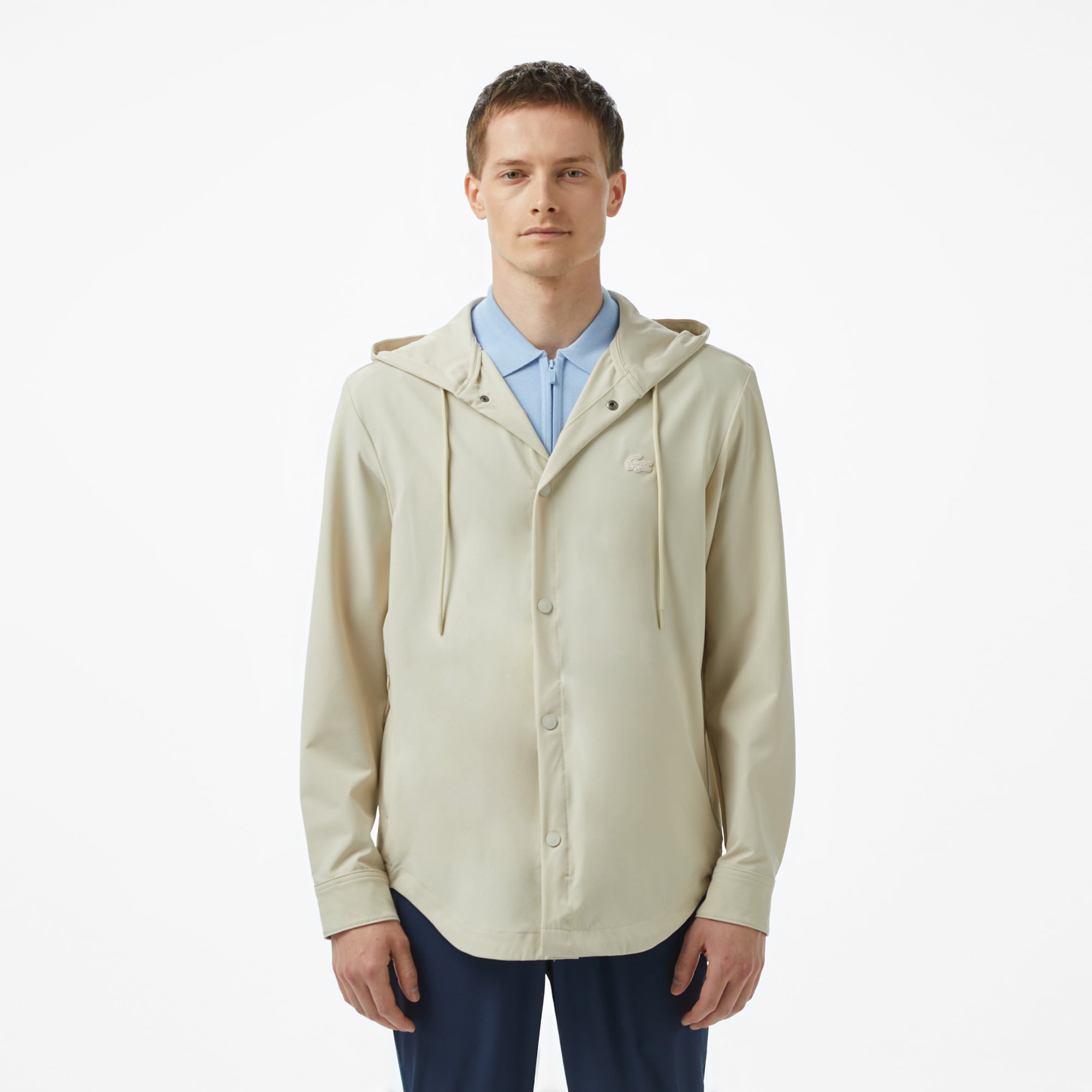  Lacoste Erkek Regular Fit Kapüşonlu Bej Ceket