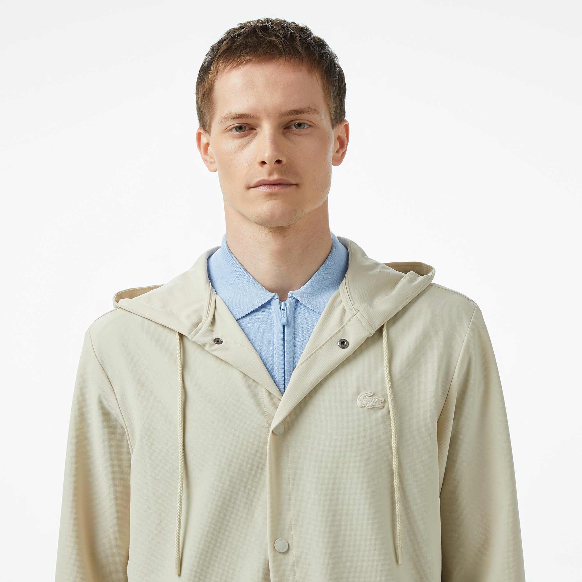 Lacoste Erkek Regular Fit Kapüşonlu Bej Ceket