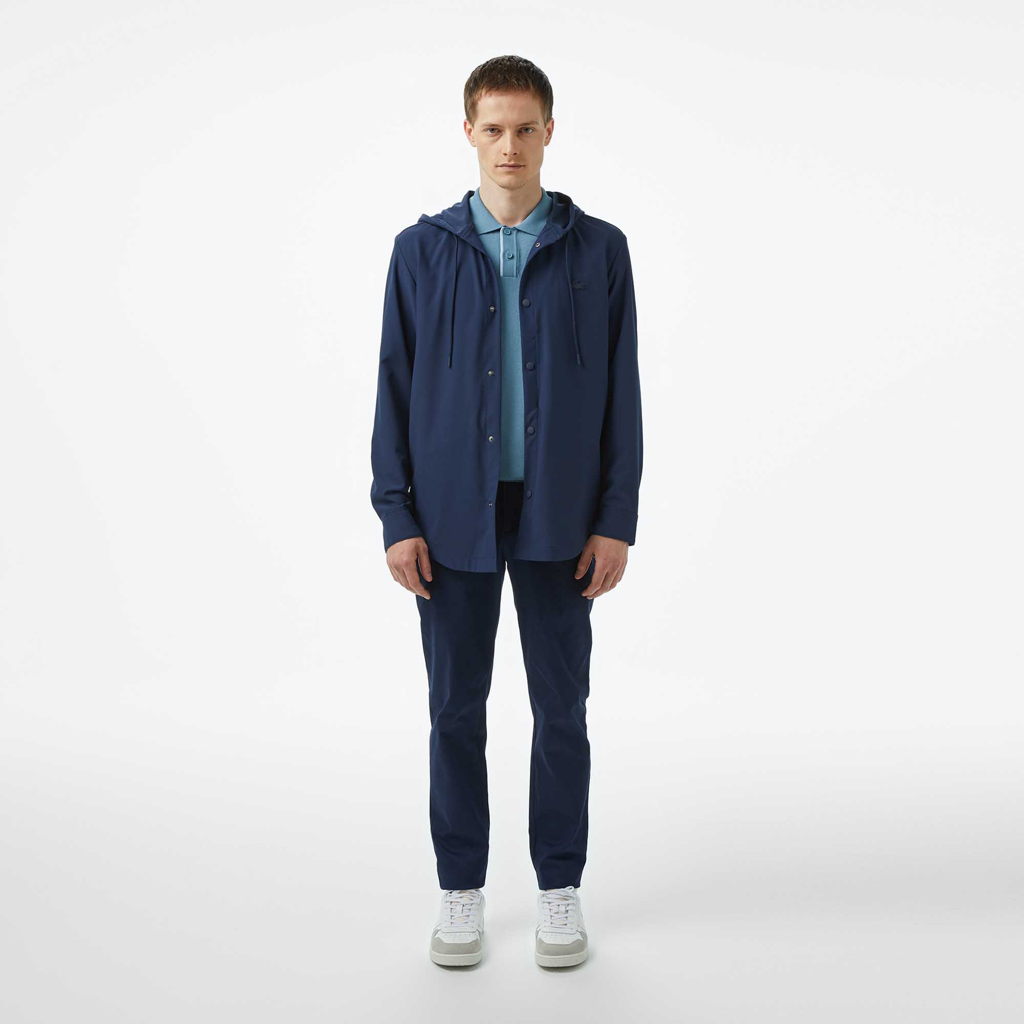 Lacoste Erkek Regular Fit Kapüşonlu Lacivert Ceket