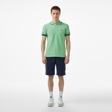  Lacoste Loose Fit Erkek Baskılı Açık Yeşil Polo