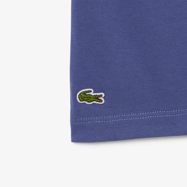  Lacoste Çocuk Bisiklet Yaka Mor T-Shirt