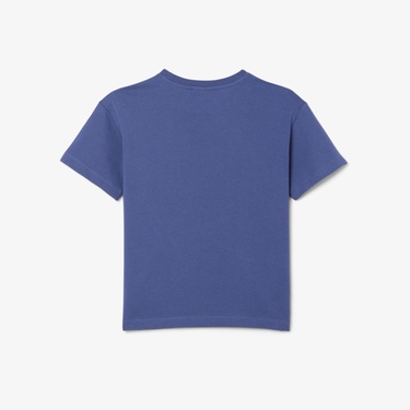  Lacoste Çocuk Bisiklet Yaka Mor T-Shirt