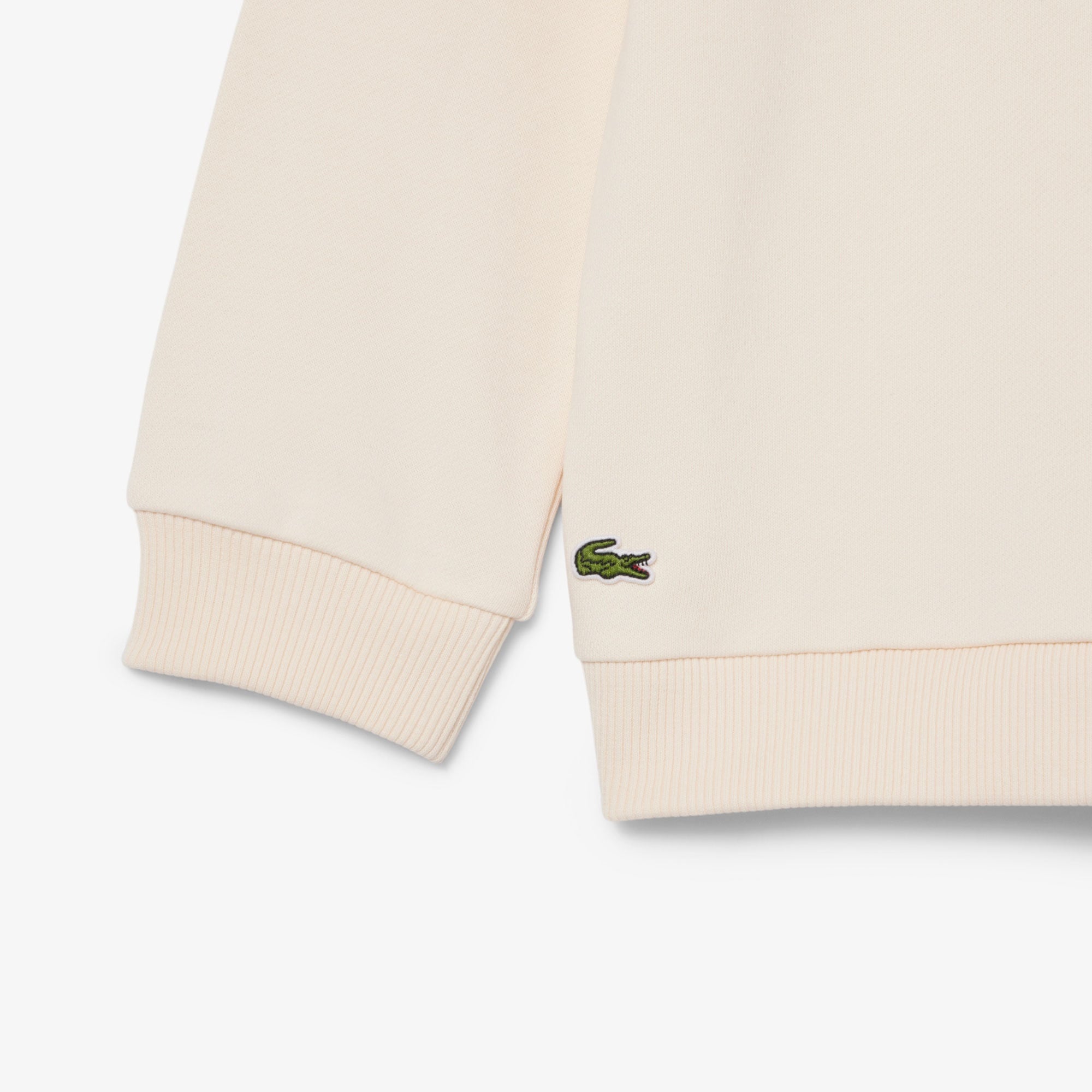 Lacoste Çocuk Bisiklet Yaka Desenli Krem Sweatshirt