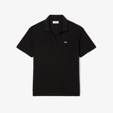  Lacoste Kadın Relaxed Fit Siyah Polo