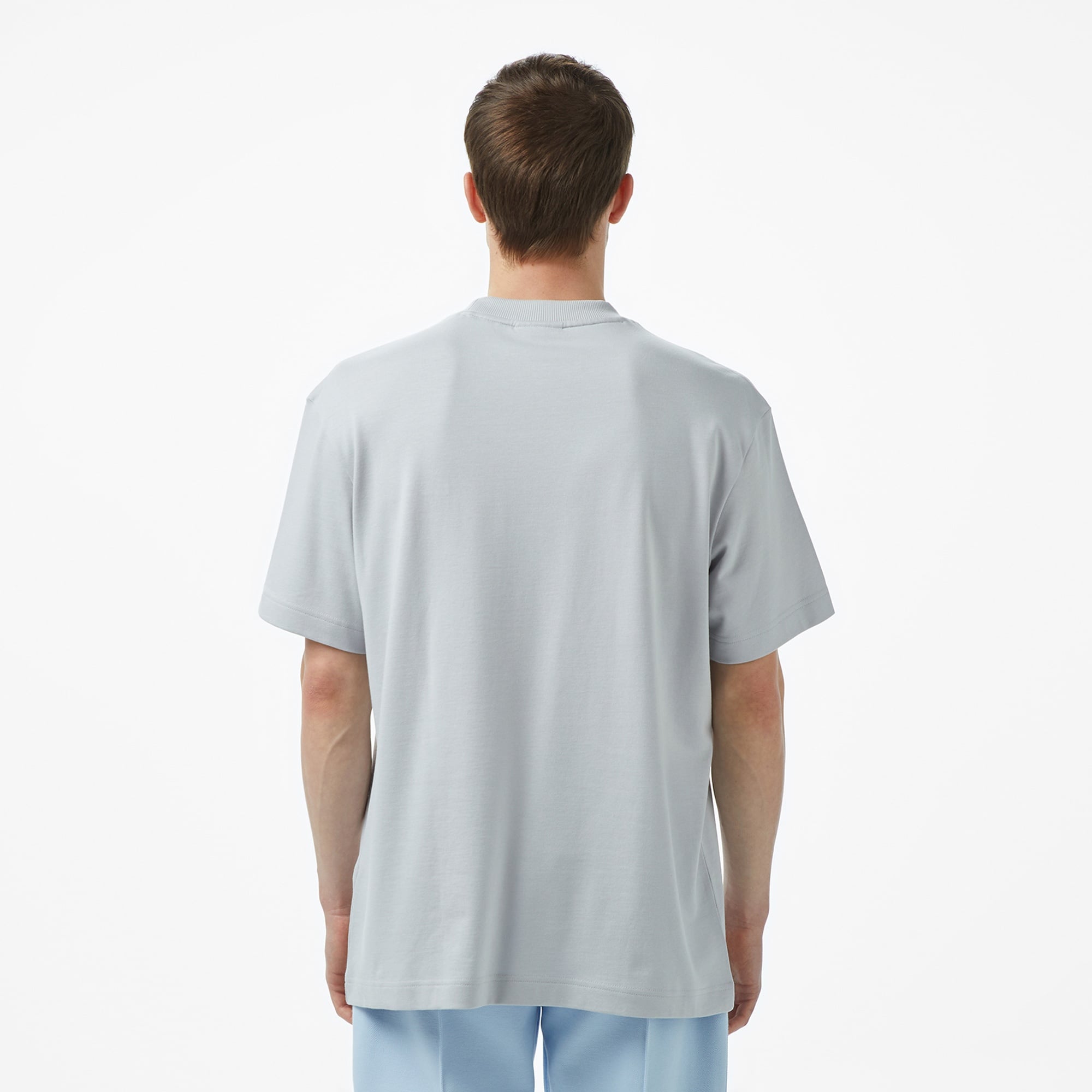 Lacoste Erkek Relaxed Fit Bisiklet Yaka Gri T-Shirt
