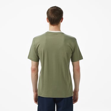  Lacoste Erkek Slim Fit Bisiklet Yaka Baskılı Haki T-Shirt