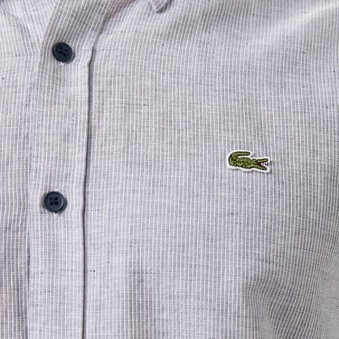  Lacoste Erkek Regular Fit Düğmeli Yaka Lacivert Gömlek