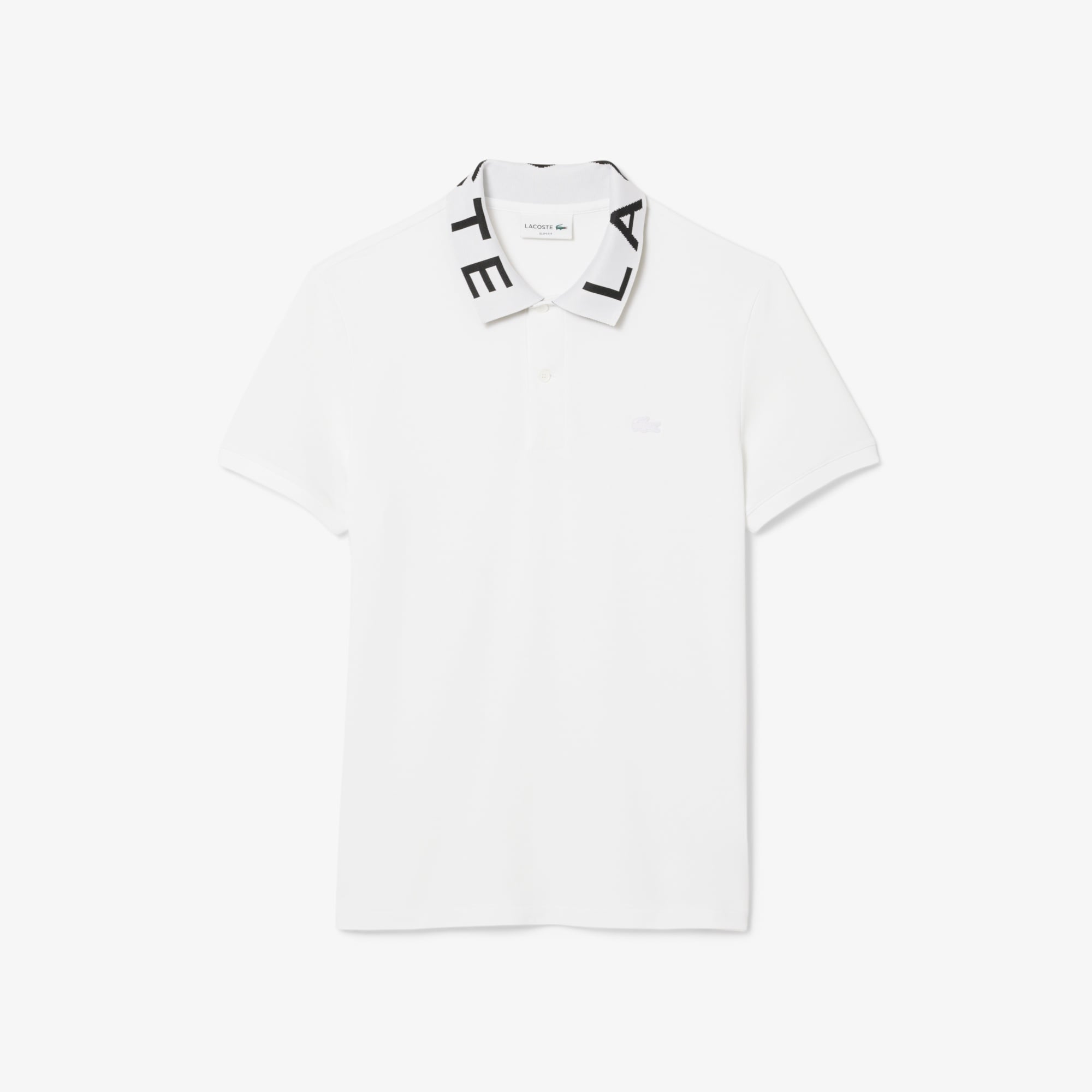 Lacoste Erkek Slim Fit Baskılı Beyaz Polo
