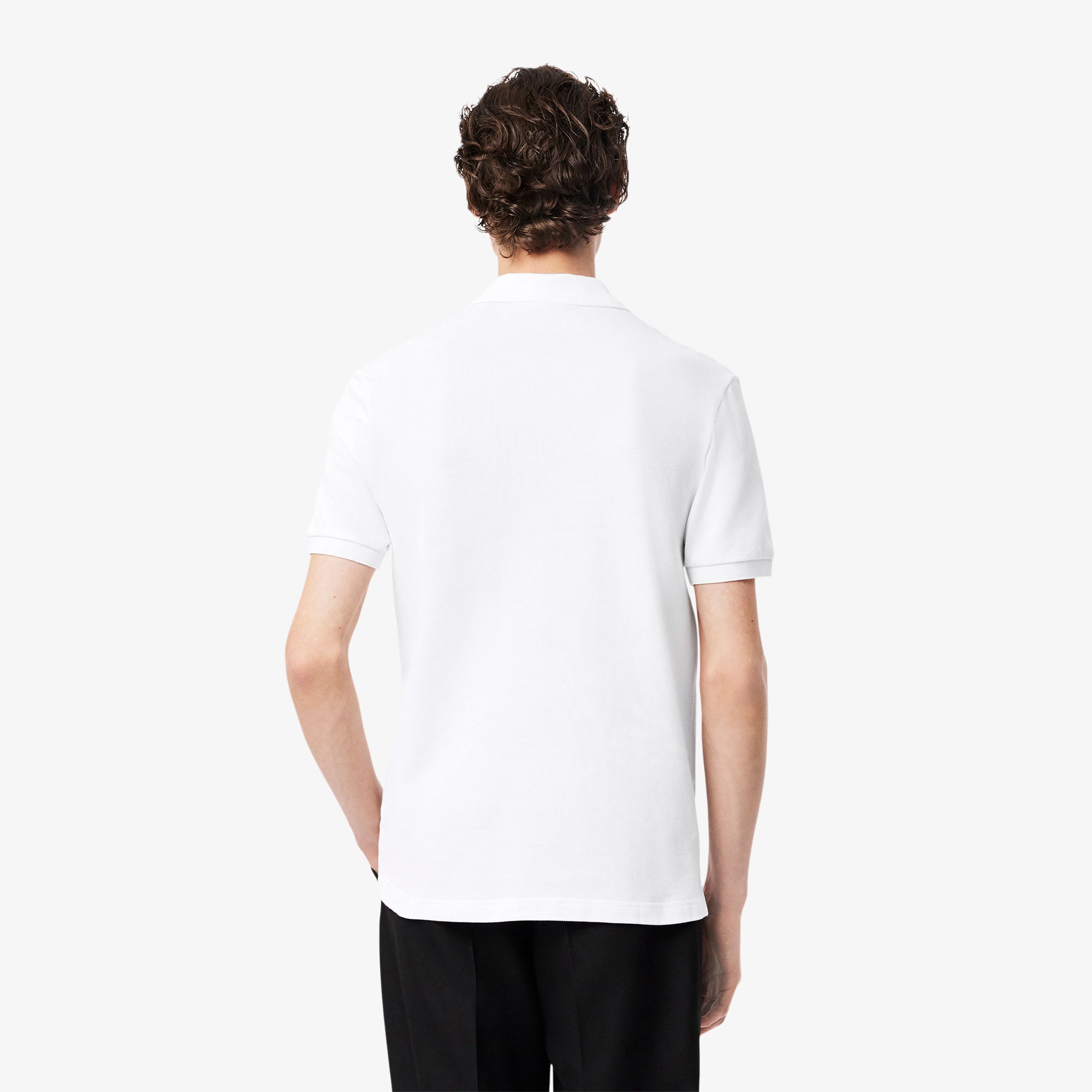 L.12.12 Erkek Regular Fit Baskılı Beyaz Polo