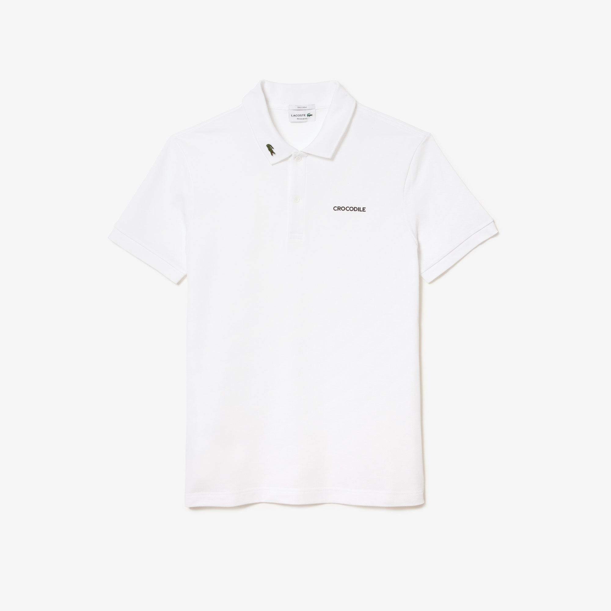 L.12.12 Erkek Regular Fit Baskılı Beyaz Polo