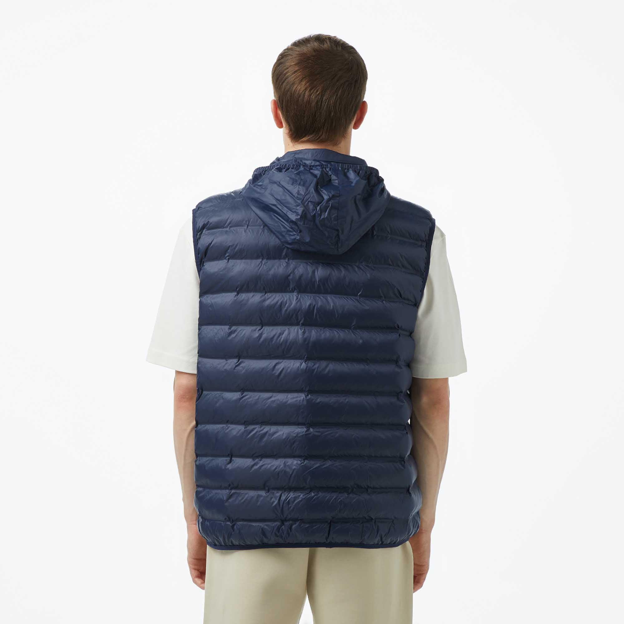 Lacoste Erkek Slim Fit Kapüşonlu Lacivert Yelek