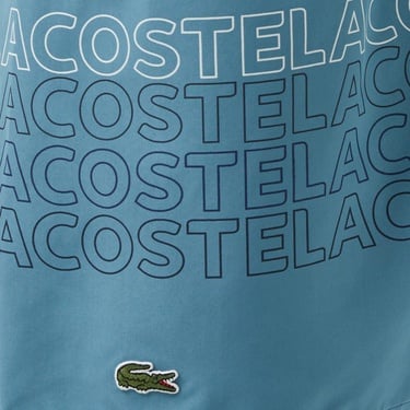  Lacoste Erkek Regular Fit Baskılı Mavi Deniz Şortu