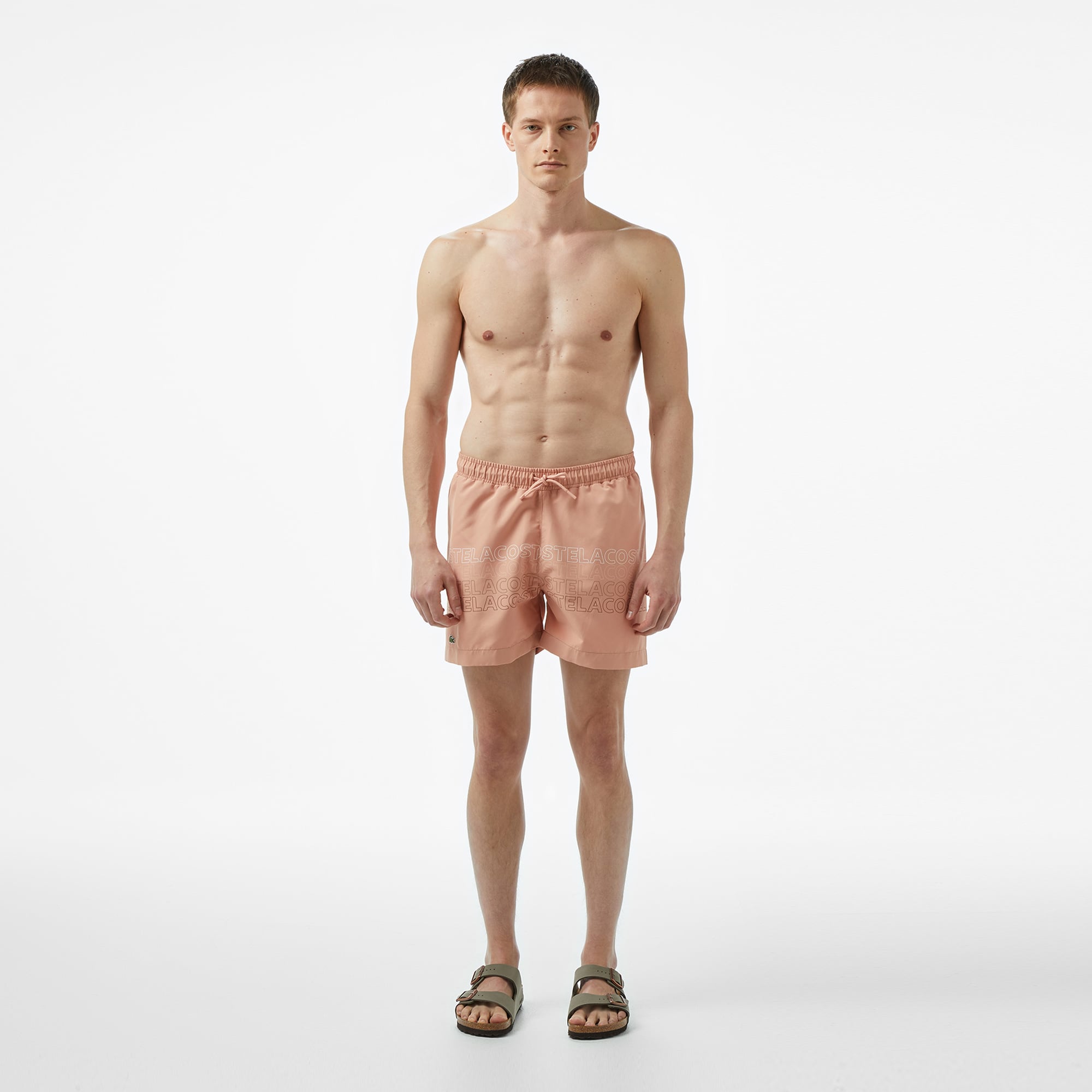  Erkek Regular Fit Baskılı Bej Mayo