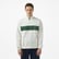 Lacoste Erkek Loose Fit Yarım Fermuarlı Baskılı Beyaz Sweatshirt