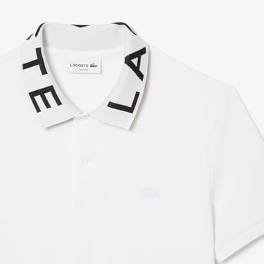  Lacoste Erkek Slim Fit Baskılı Beyaz Polo