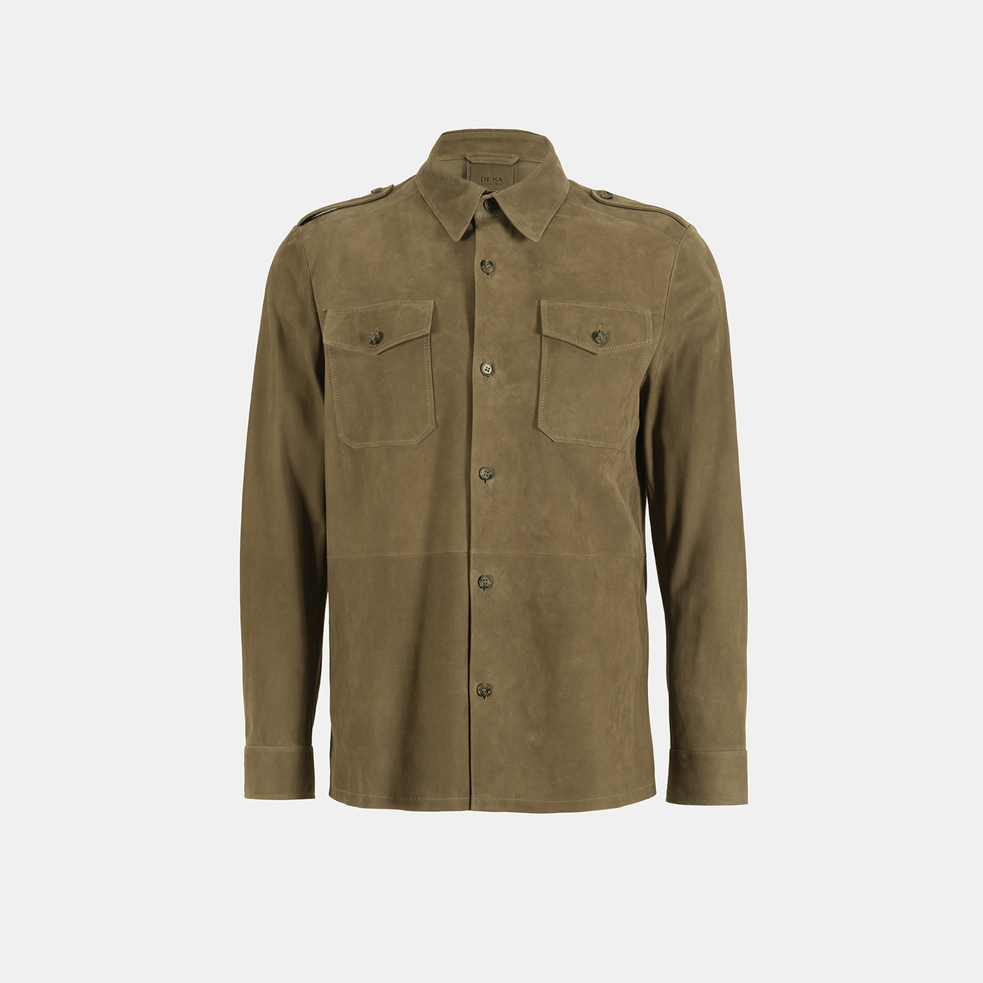 Amadeo Yeşil Erkek Süet Deri Gömlek