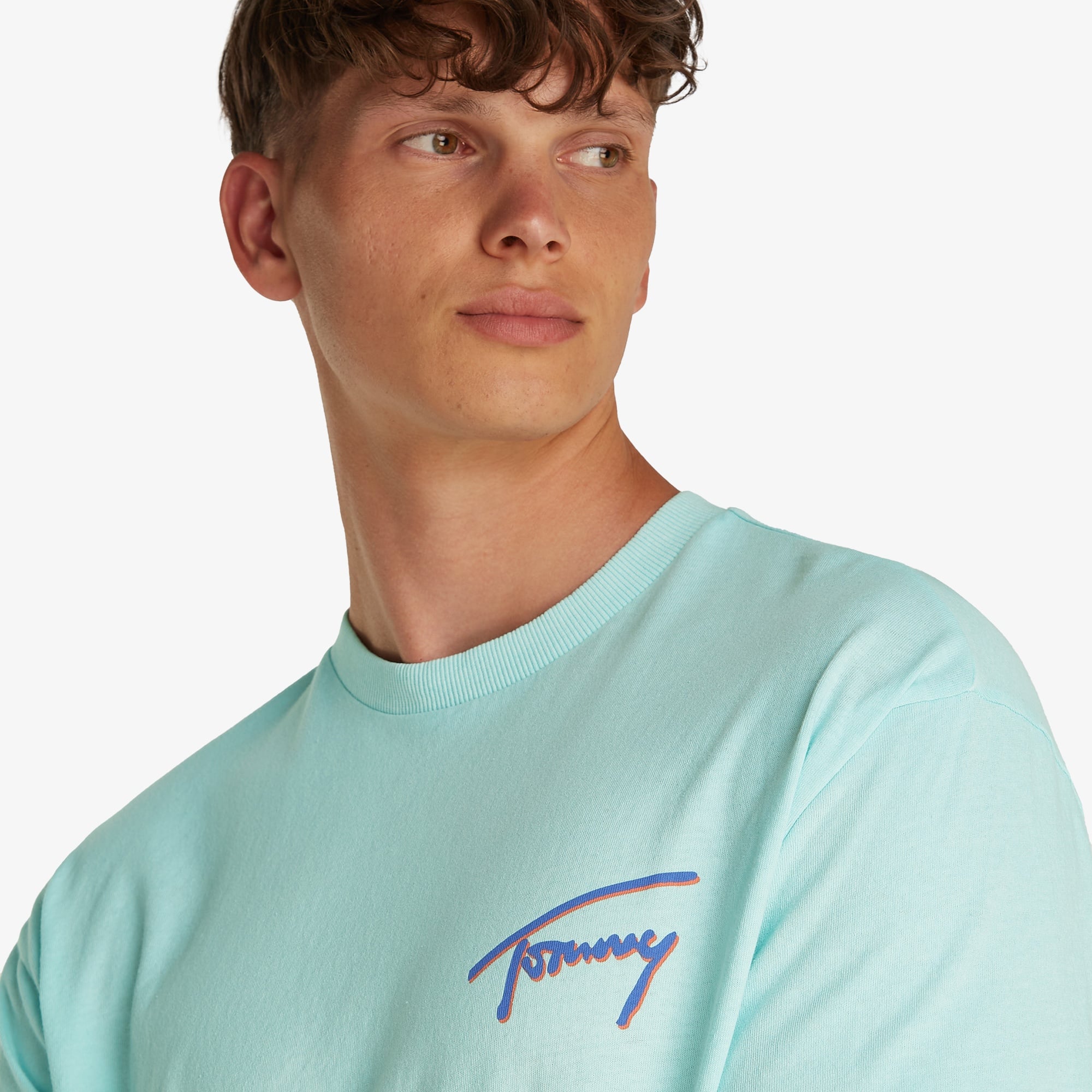 Tommy Jeans Relax Faded Graphic Erkek Yeşil T-Shirt