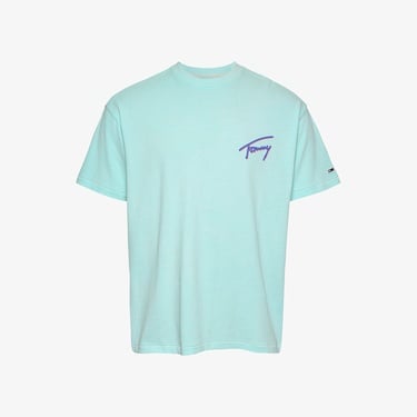  Tommy Jeans Relax Faded Graphic Erkek Yeşil T-Shirt