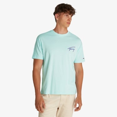  Tommy Jeans Relax Faded Graphic Erkek Yeşil T-Shirt