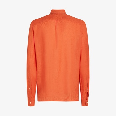  Tommy Hilfiger Pigment Dyed Li Solid Rf Erkek Turuncu Gömlek