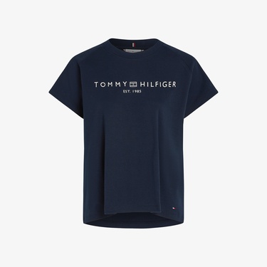  Tommy Hilfiger Mdrn Slv Corp Logo Kadın Lacivert T-Shirt