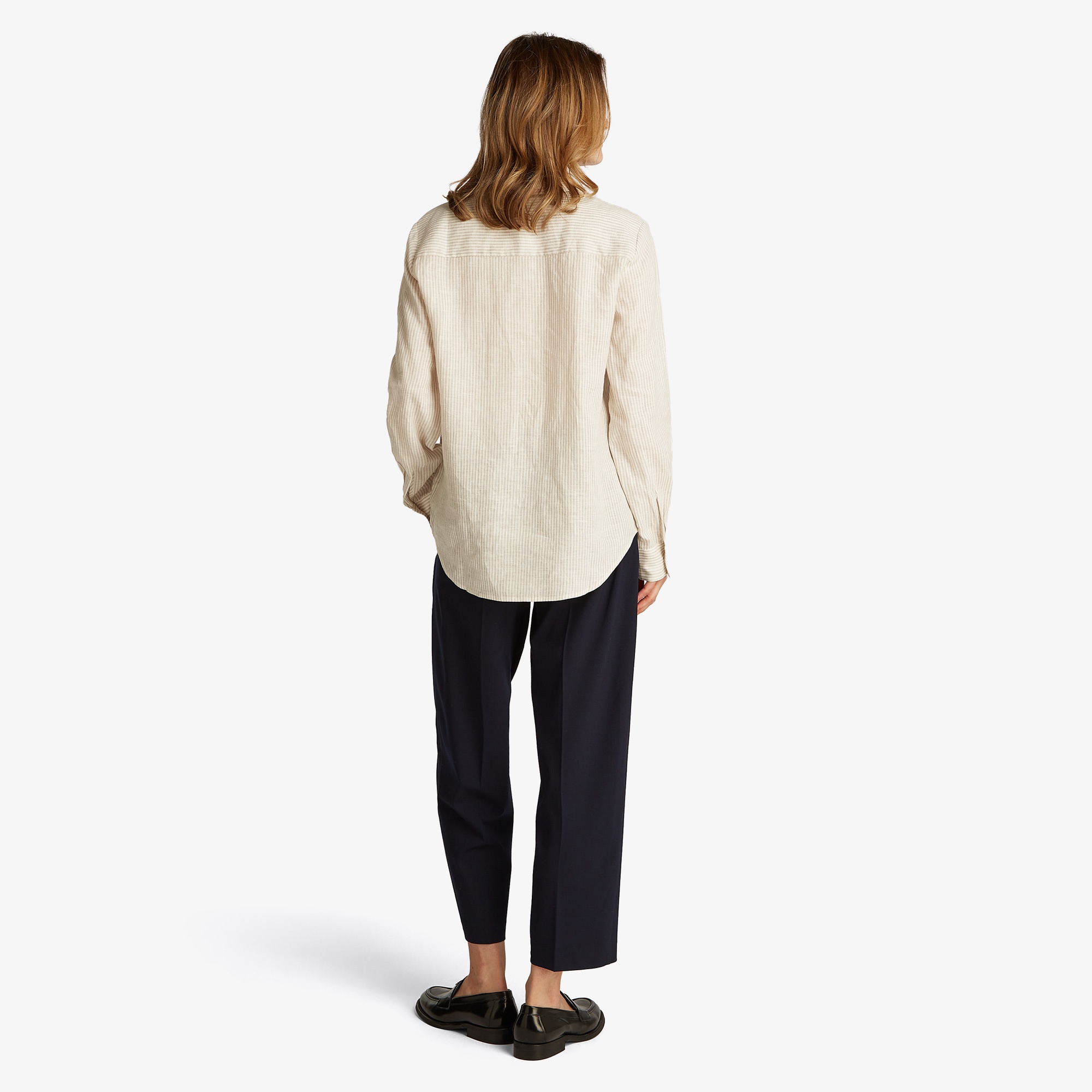 Tommy Hilfiger Ess Linen Relaxed Kadın Beyaz T-Shirt