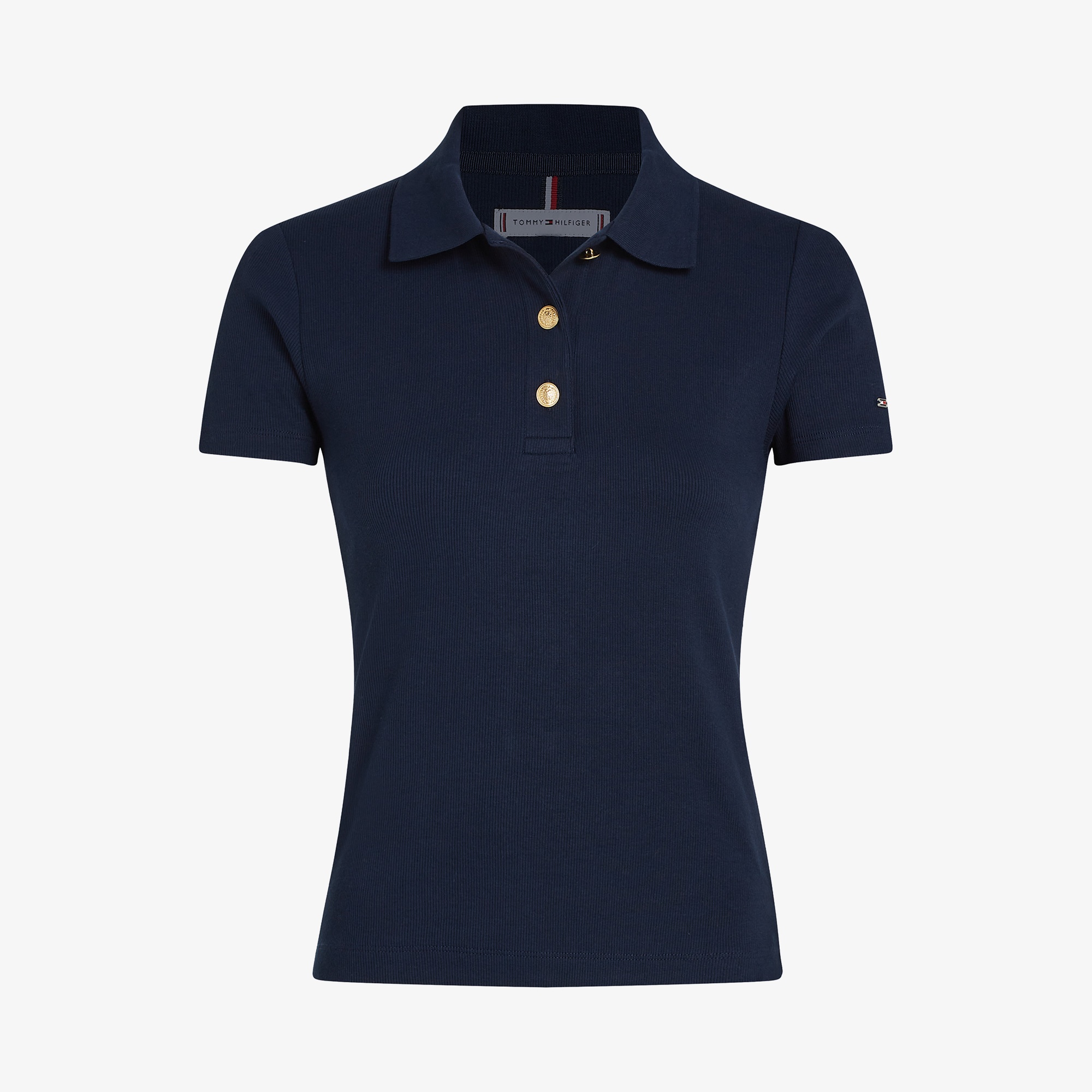 Tommy Hilfiger Slim Gold Button Kadın Lacivert Polo