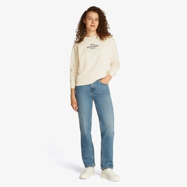 Tommy Hilfiger Reg Kadın Krem Sweatshirt
