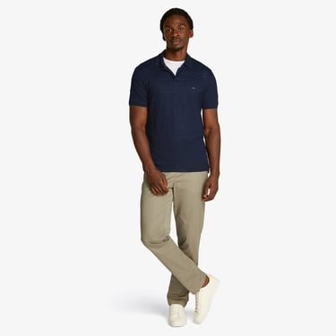 Tommy Hilfiger Pure Linen Reg Erkek Lacivert Polo