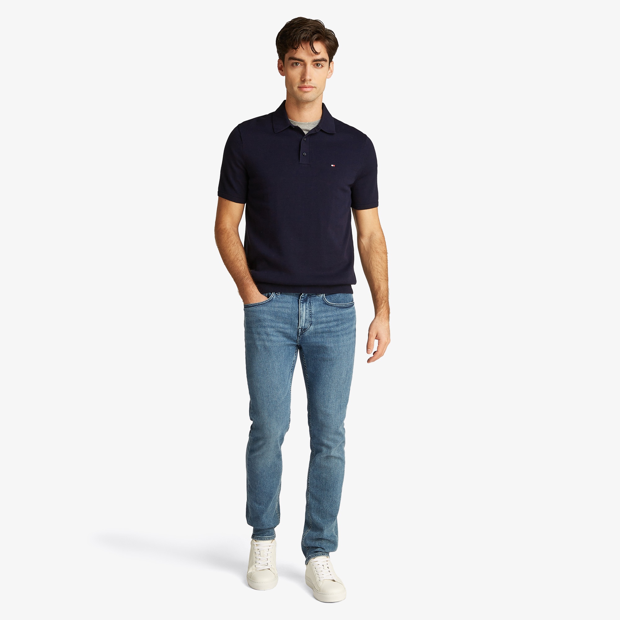 Tommy Hilfiger Core Essentials Erkek Lacivert Triko