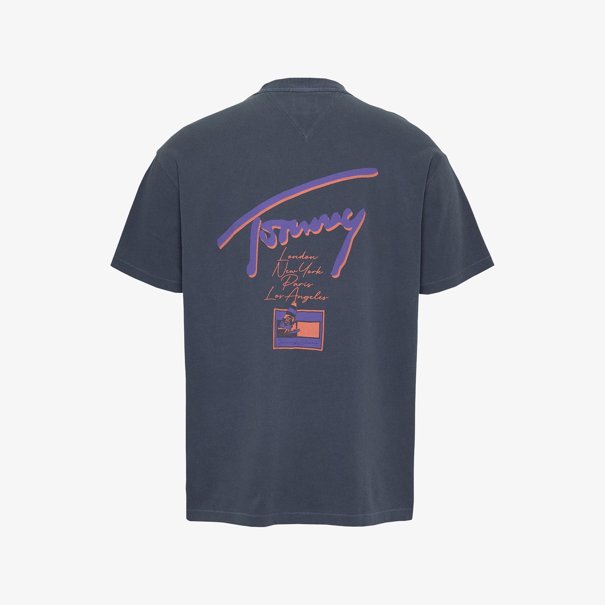 Tommy Jeans Faded Graphic Erkek Mavi T-Shirt