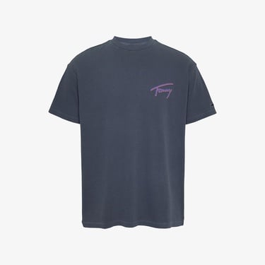  Tommy Jeans Relax Faded Graphic Erkek Lacivert T-Shirt