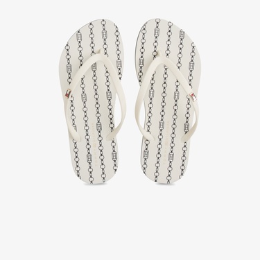  Tommy Hilfiger Strap Beach Kadın Beyaz Terlik