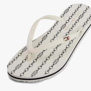  Tommy Hilfiger Strap Beach Kadın Beyaz Terlik