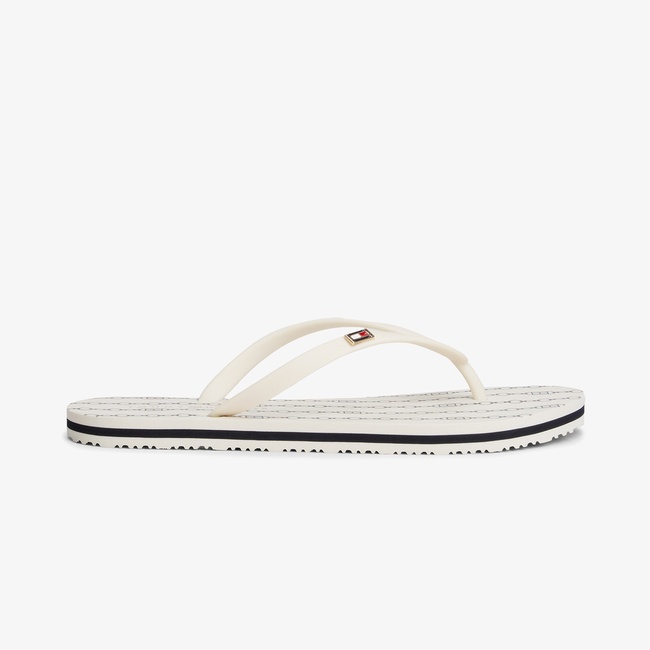  Tommy Hilfiger Strap Beach Kadın Beyaz Terlik