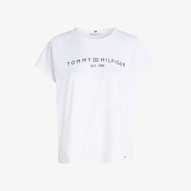 Tommy Hilfiger Mdrn Slv Corp Logo Kadın Beyaz T-Shirt