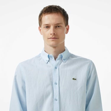  Lacoste Erkek Regular Fit Düğmeli Yaka Mavi Gömlek