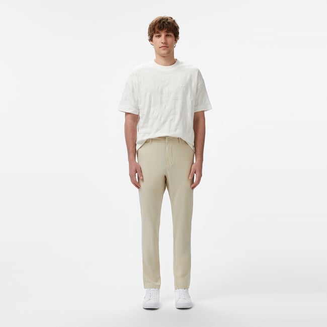  Lacoste Erkek Tapered Fit Bej Pantolon
