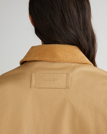  GANT Kadın Bej Relaxed Fit Klasik Yaka Ceket